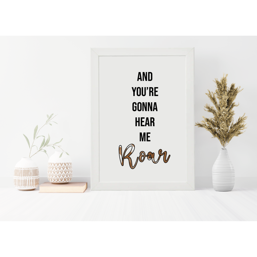Hear me roar - poster incl. lijst Hear me roar - poster incl. lijst