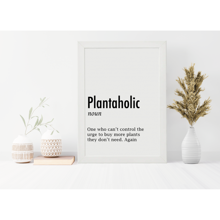 Plantaholic - poster incl. lijst