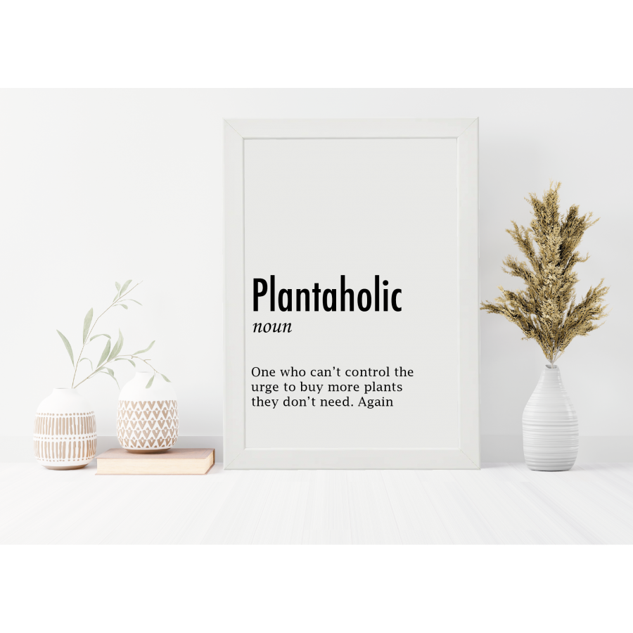 Plantaholic - poster incl. lijst Plantaholic - poster incl. lijst